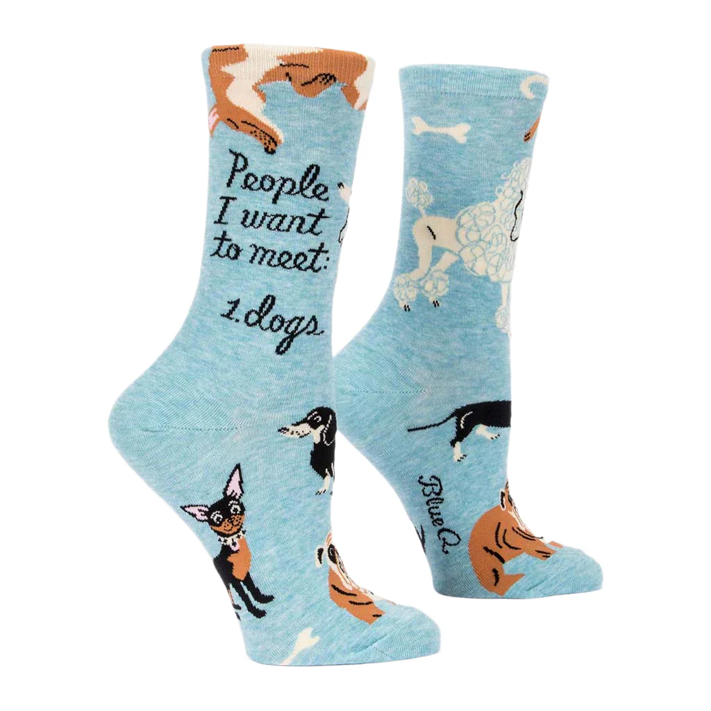 Blue Q : Women's Socks - People I Want To Meet: Dogs