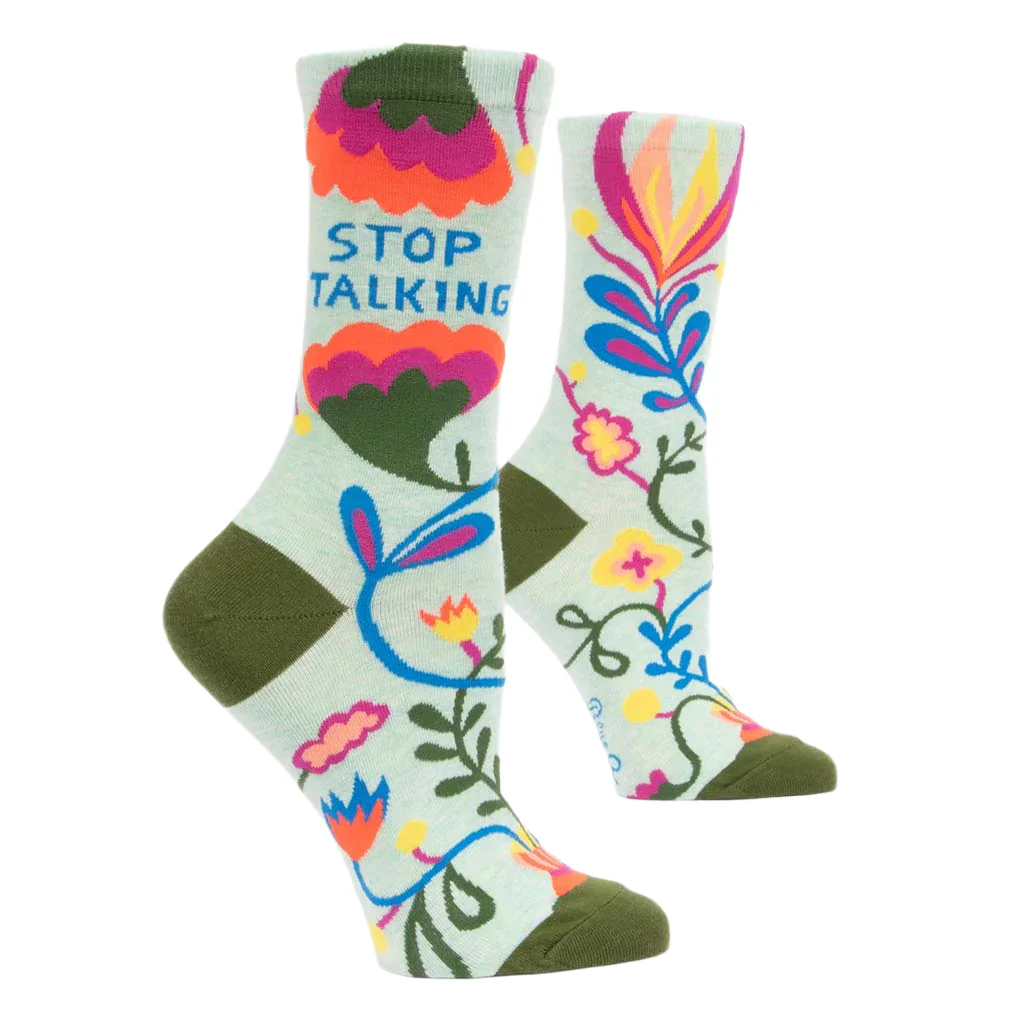 Blue Q : Women's Socks - Stop Talking