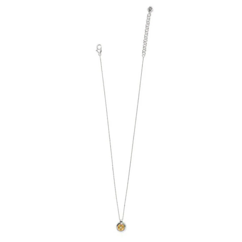 Brighton : Mosaic Round Two Tone Mini Necklace