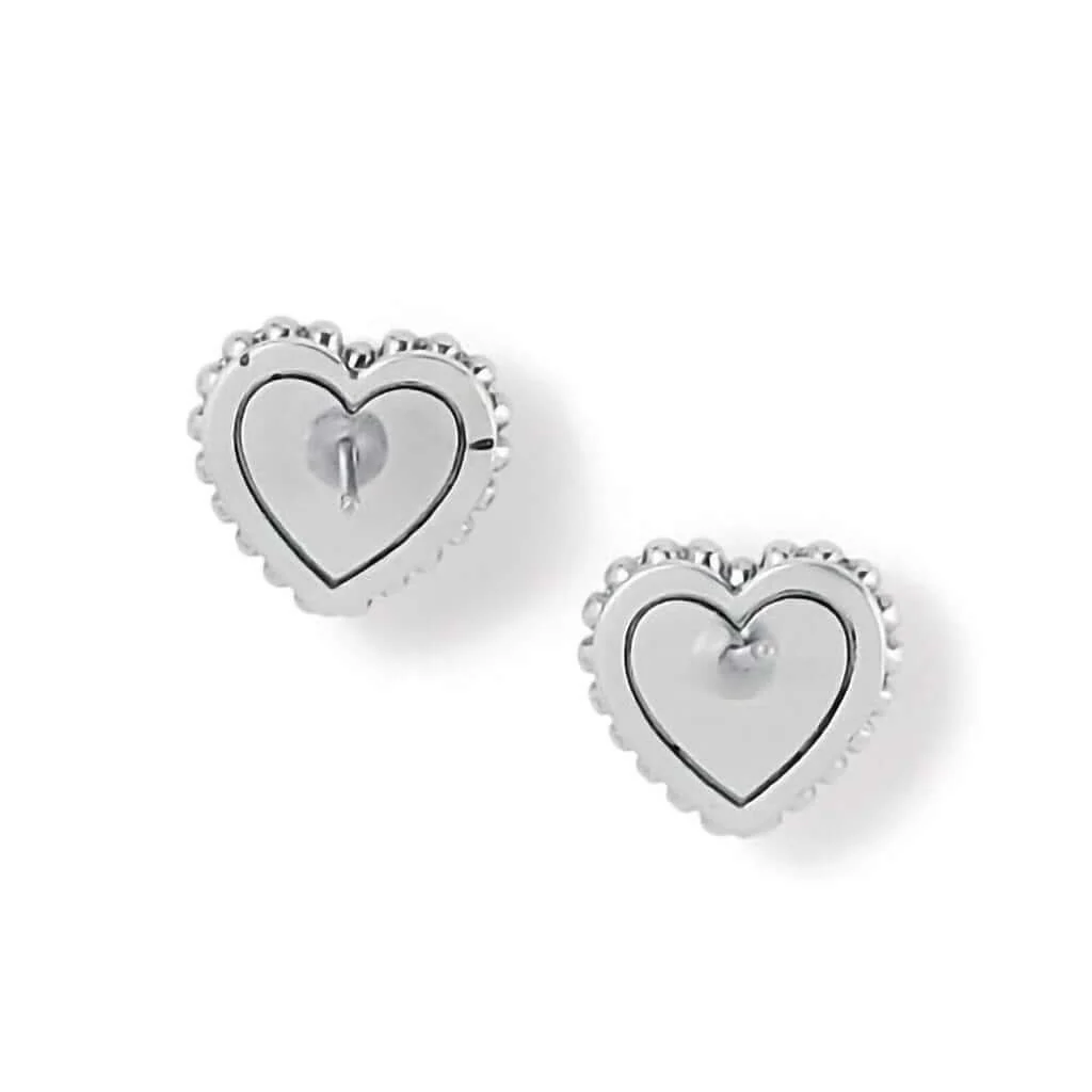 Brighton : Pretty Tough Petite Heart Post Earrings - Image 2