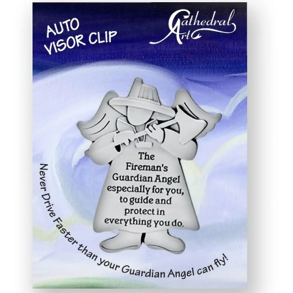 Cathedral Art : Fireman Prayer Visor Clip