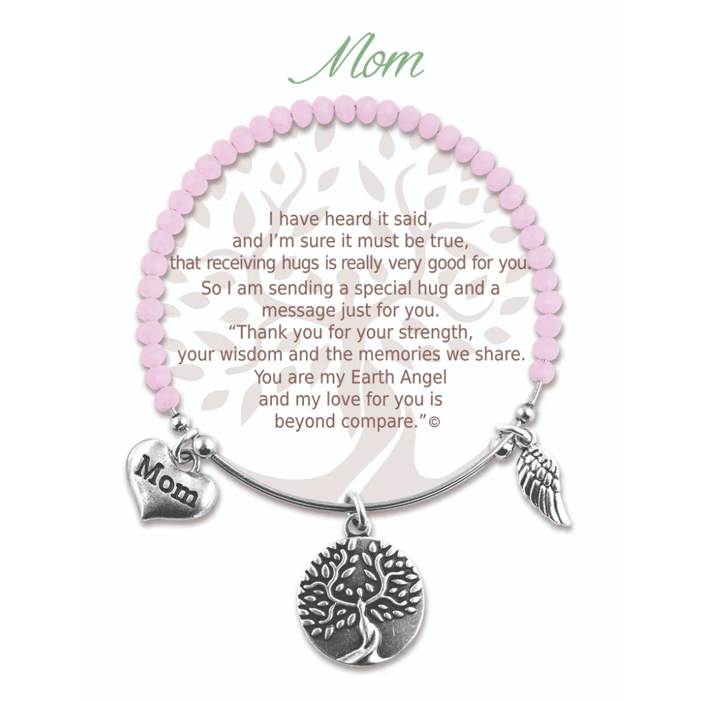 Clock It To Ya : Mom Radiant Pink Stone Bracelete