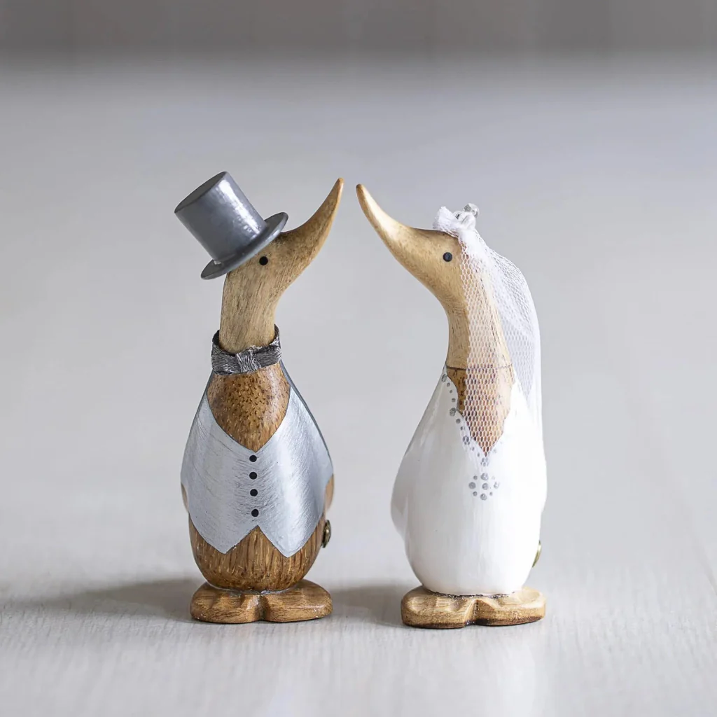 DCUK : Wooden Dinky Ducks – Hand-Carved Bamboo Root Figurines - Image 2