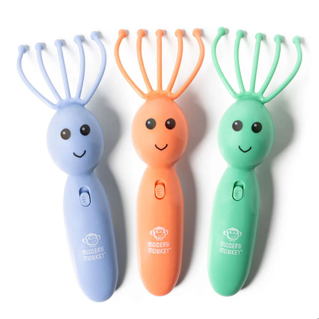 DM Merchandising : Modern Monkey®️ Shrimp Scalpi™️ Vibrating Head Massager  - Assorted 1 at random