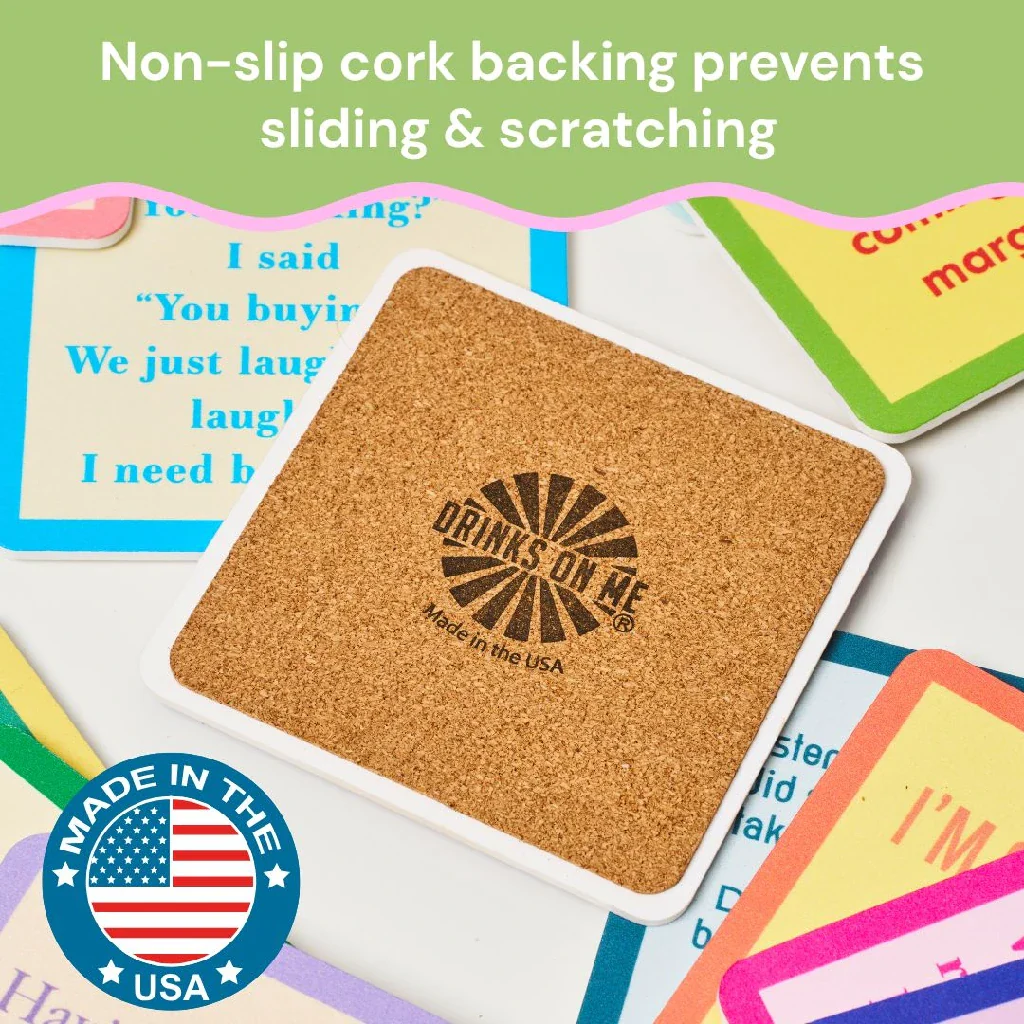 Drinks On Me : Leave by 9 Coaster - Image 3