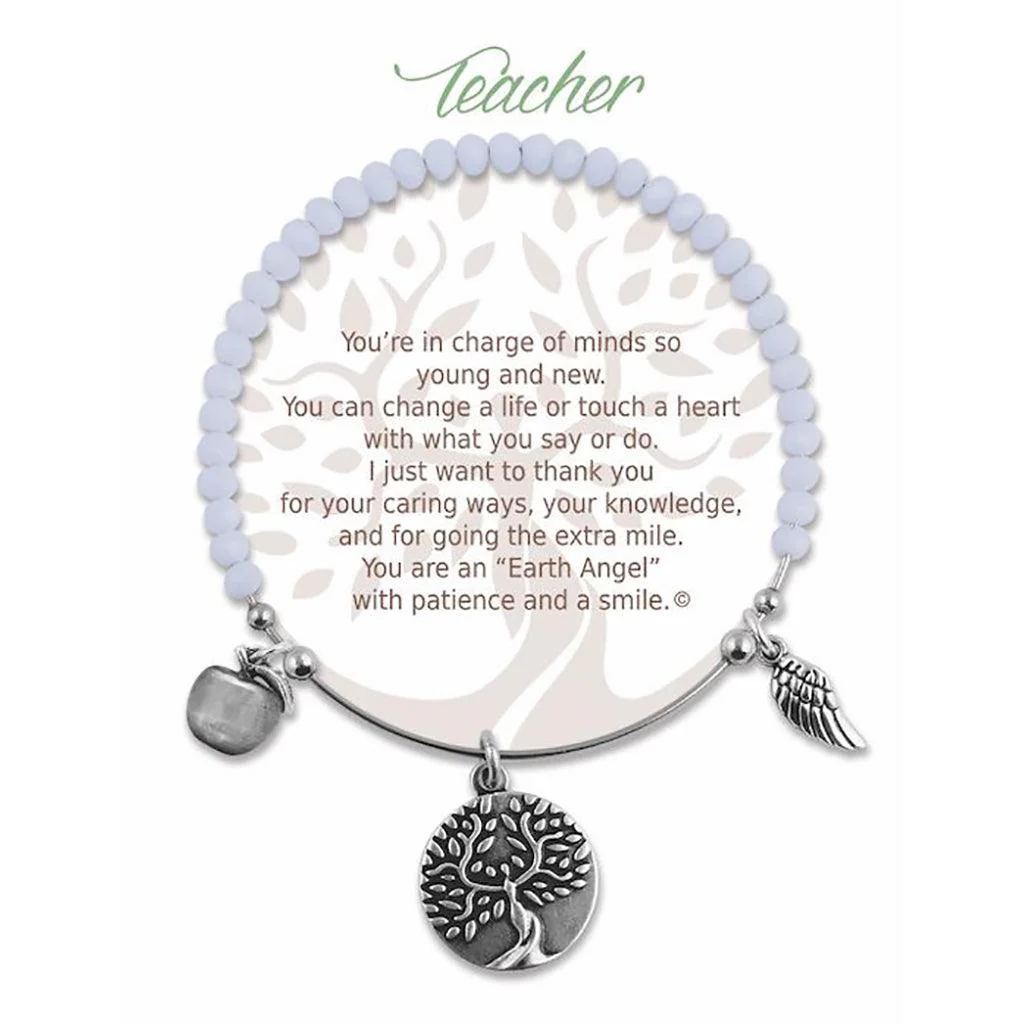 Earth Angel : Teacher Radiant White Stone Bracelet
