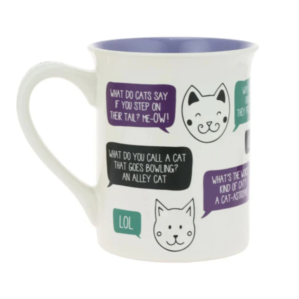 Enesco : Cat Jokes Mug 16 Oz - Image 2