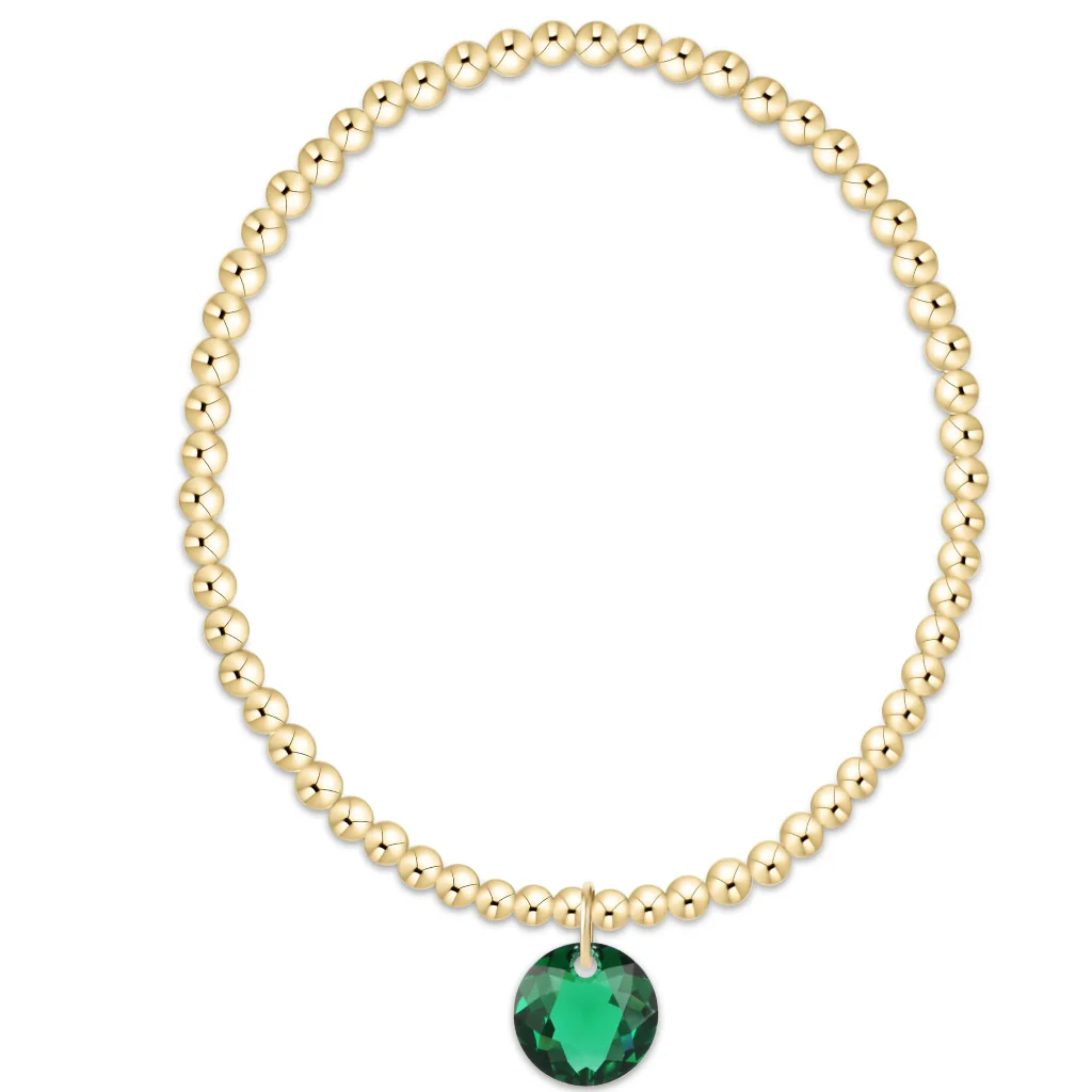 Enewton Design : Classic Gold 3mm Bracelet 6.25" Reflection-May Birthstone
