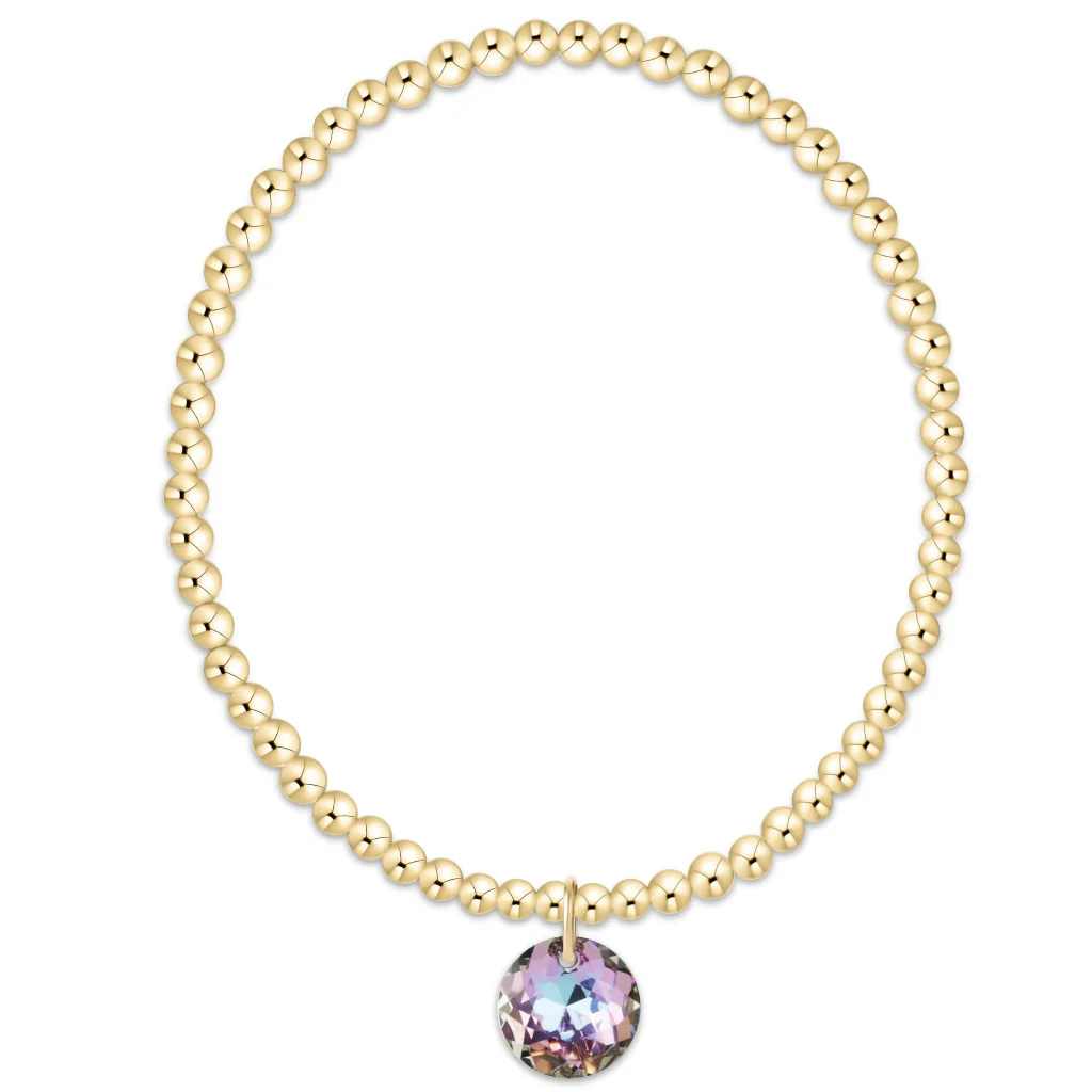 Enewton Design  : Classic Gold 3mm Bracelet 6.25" Reflection- Jun Birthstone