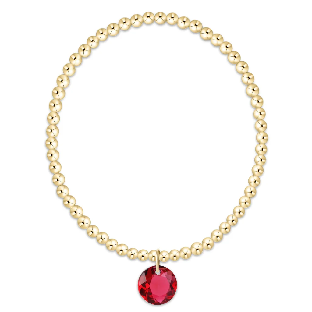 Enewton Design  : Classic Gold 3mm Bracelet 6.25" Reflection-Jul Birthstone