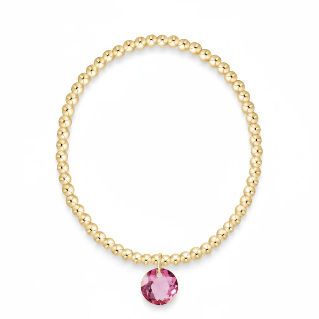 Enewton Design : Classic Gold 3mm Bracelet 6.25" Reflection- Oct Birthstone