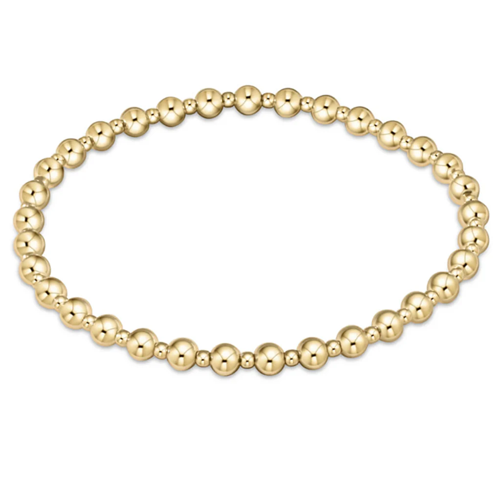 enewton design : Classic Grateful Pattern Gold Bead Bracelet 6.25" - 4mm