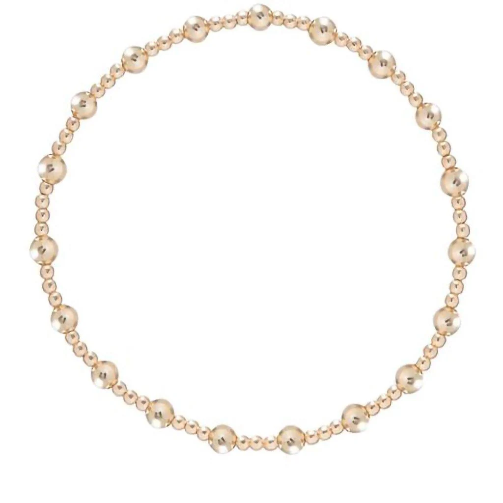 enewton design : Classic Sincerity Pattern Bead Bracelet  6.25" - Gold