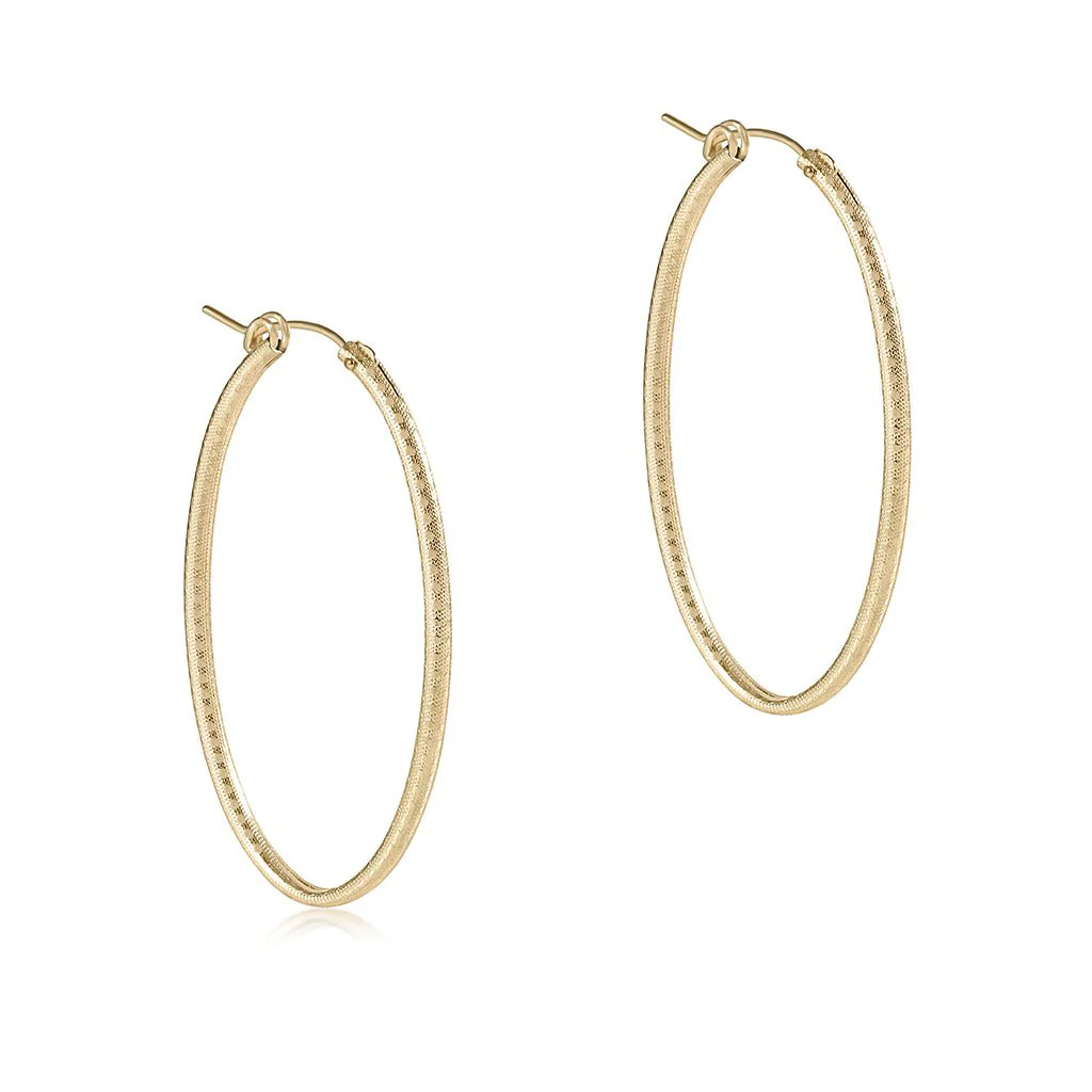 enewton design : Oval Gold 2" Hoop - Textured
