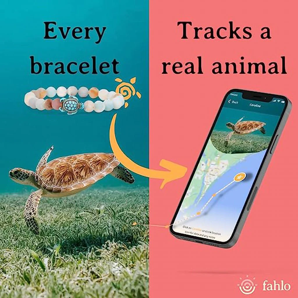 Fahlo : The Journey Bracelet in Limited Edition Pink - Sea Turtle - Image 2