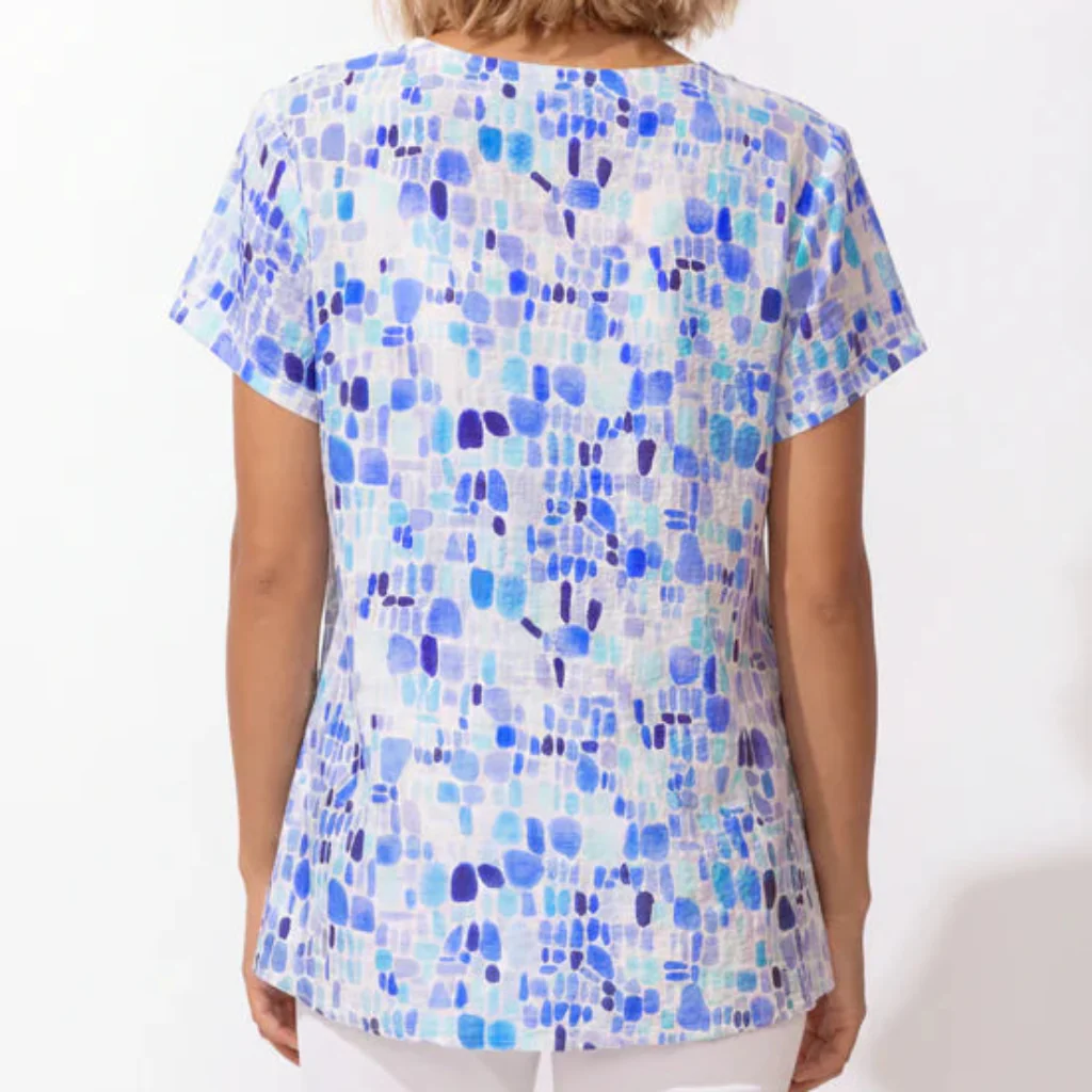 Habitat Clothes : Regatta Rayon Sea Glass Pleated Pullover - Blue - Image 2