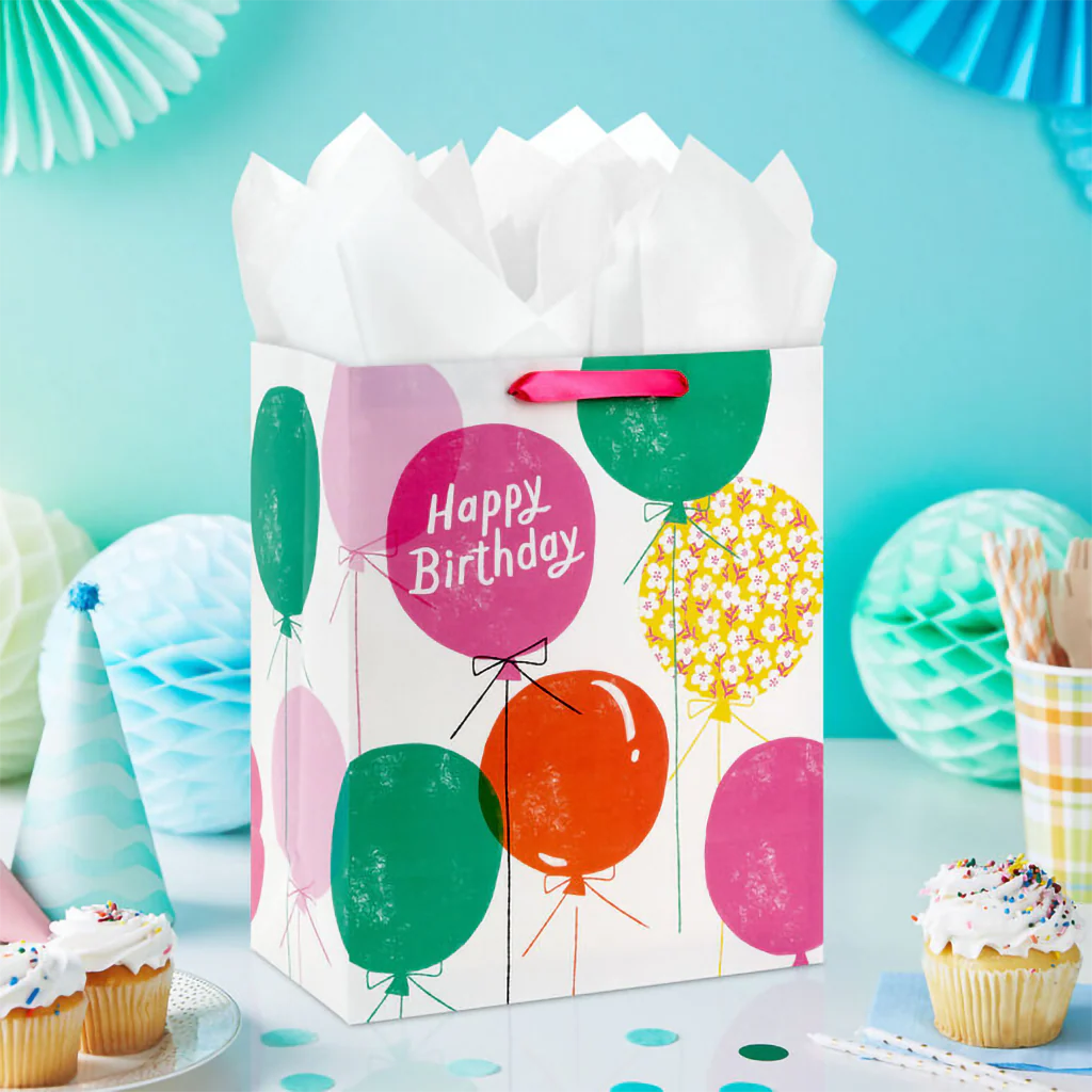 Hallmark : 13" Floating Balloons Large Birthday Gift Bag
