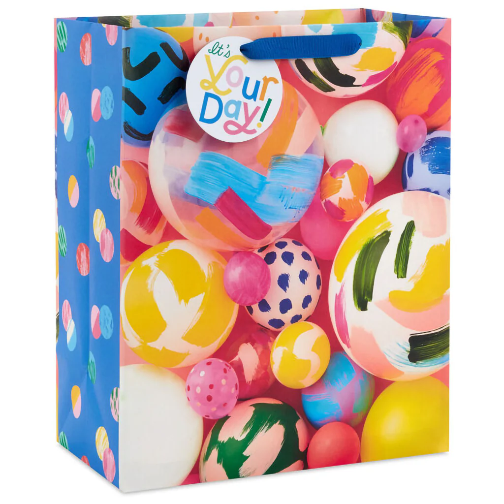 Hallmark : 13" Painted Balloons Large Gift Bag - Image 2