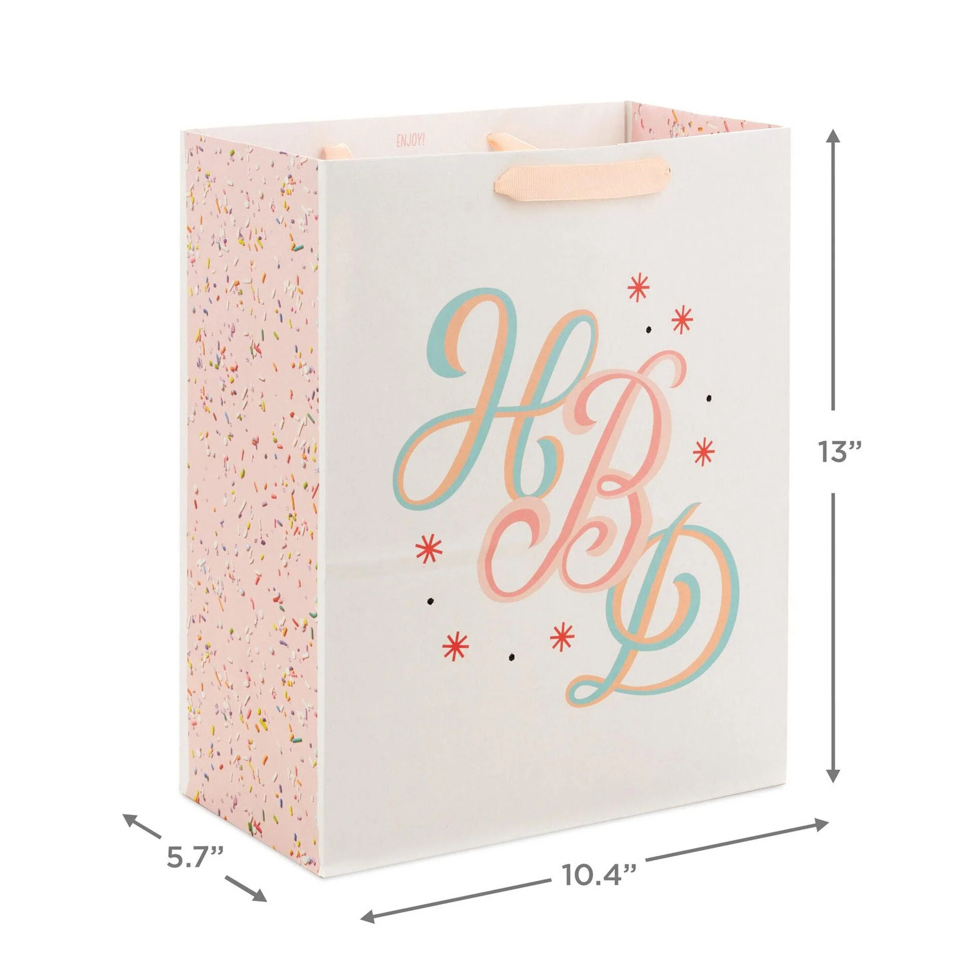 Hallmark : 13" Pastel HBD Large Gift Bag - Image 3