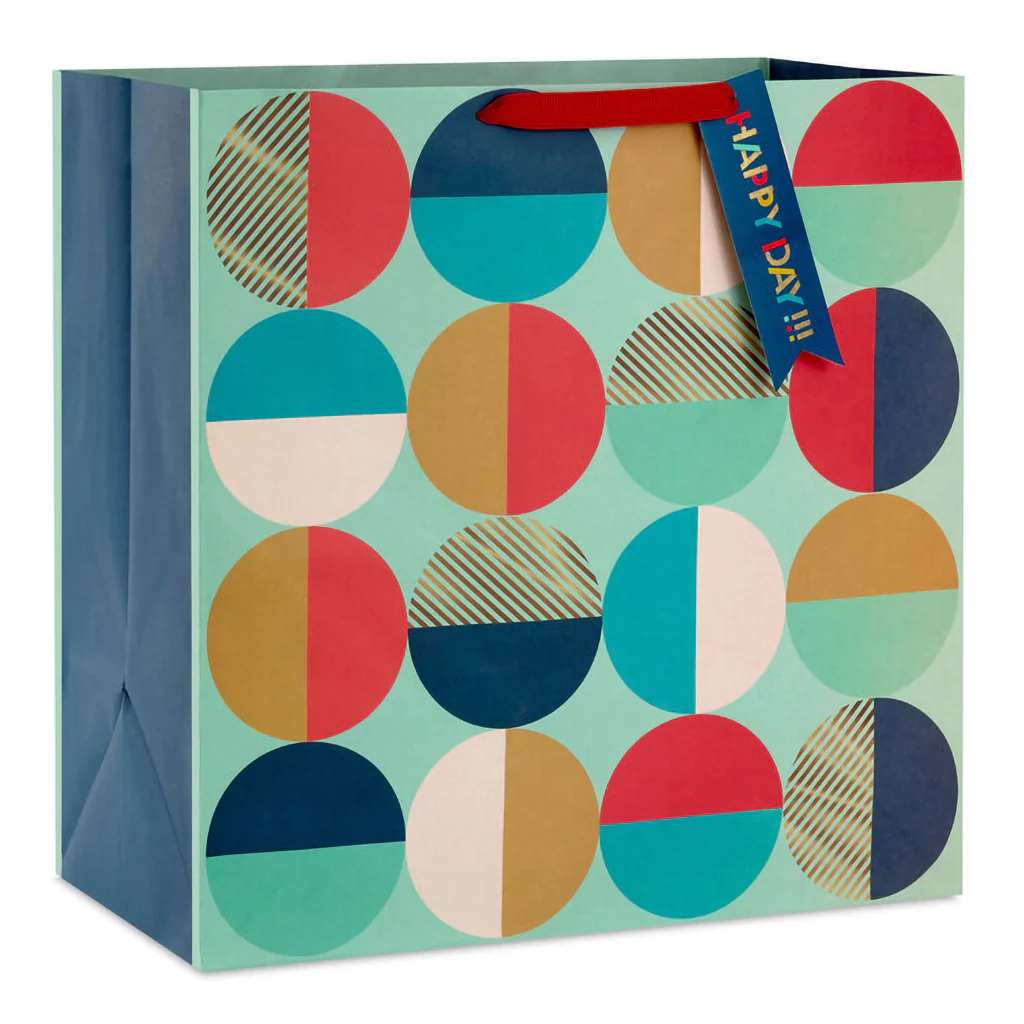 Hallmark : 15" Modern Semi-Circles Extra-Deep Gift Bag - Image 2