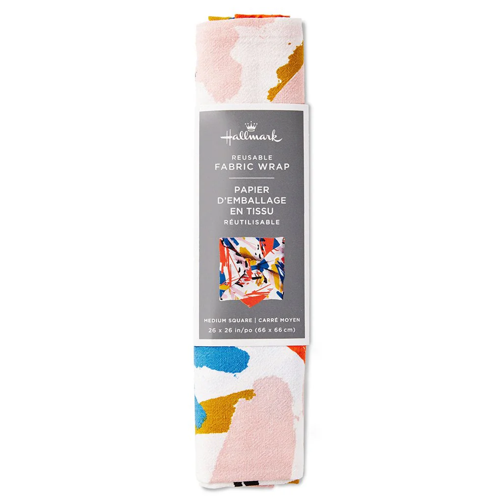 Hallmark : 26" Abstract Doodles on Cream Fabric Gift Wrap - Image 6
