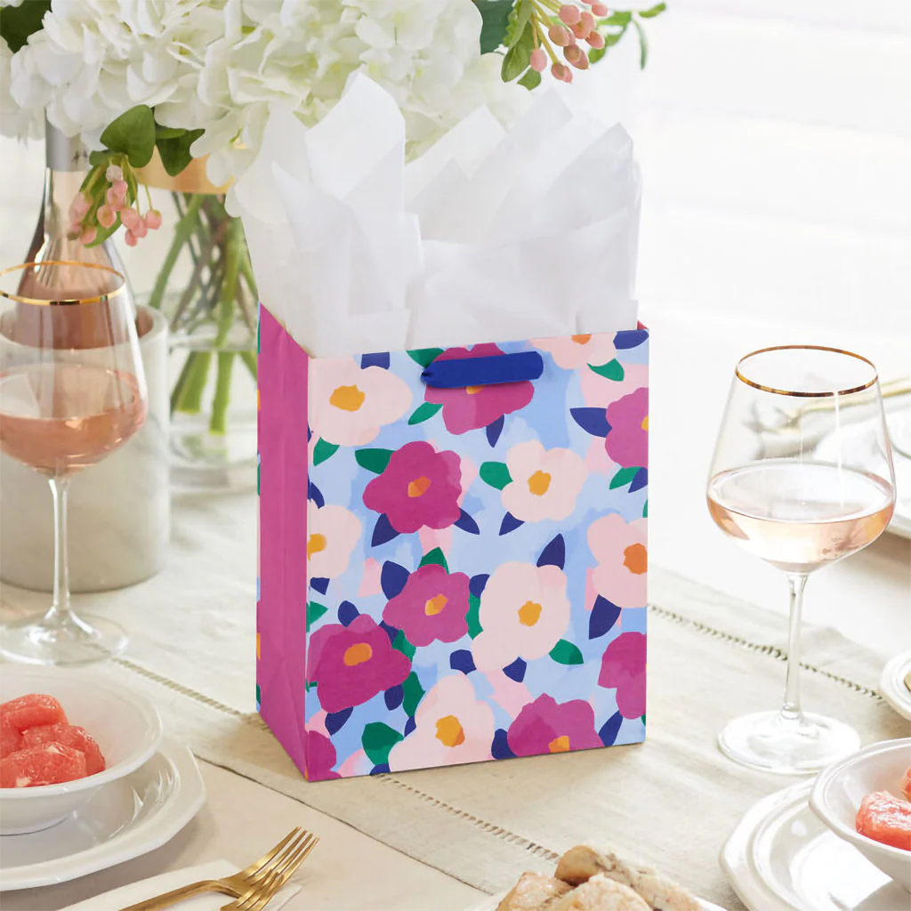 Hallmark : 9.6" Bold Floral Print Medium Gift Bag - Image 6