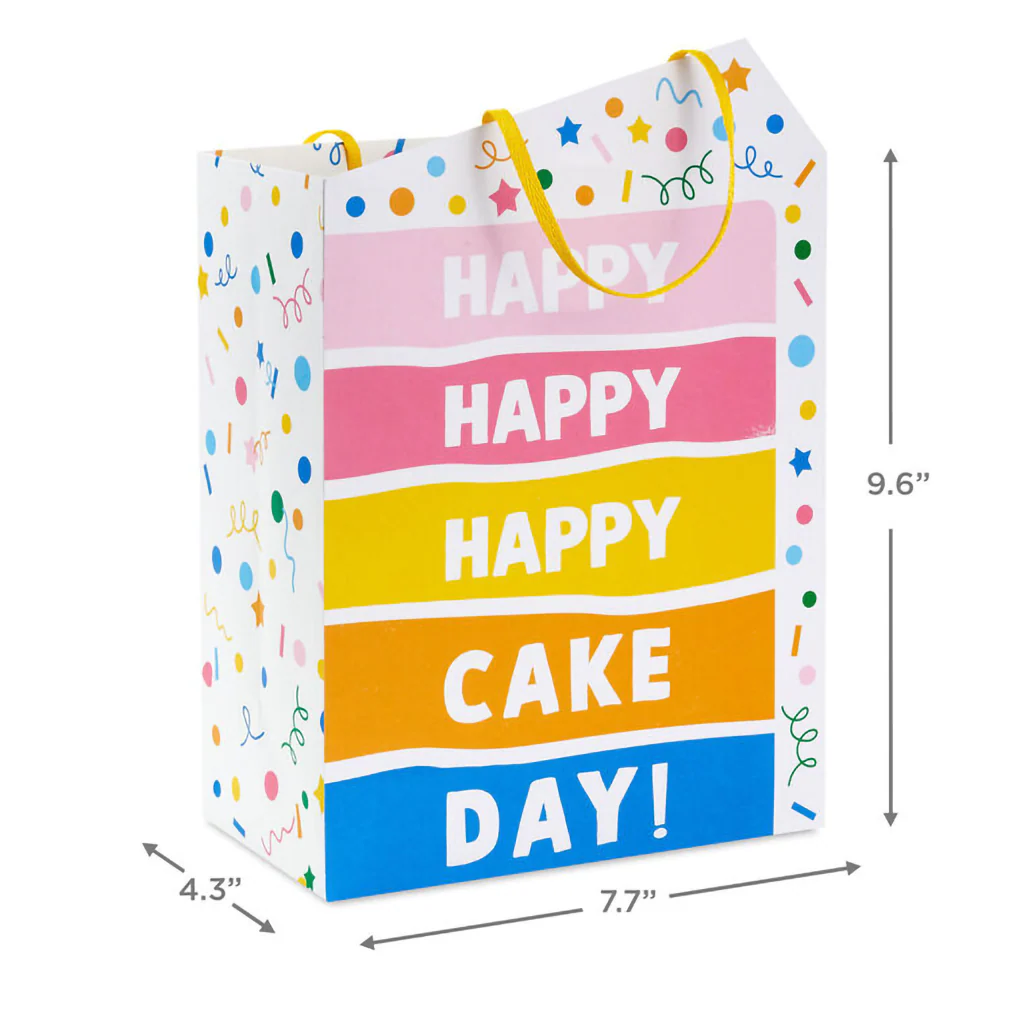 Hallmark : 9.6" Happy Cake Day Medium Birthday Gift Bag - Image 3
