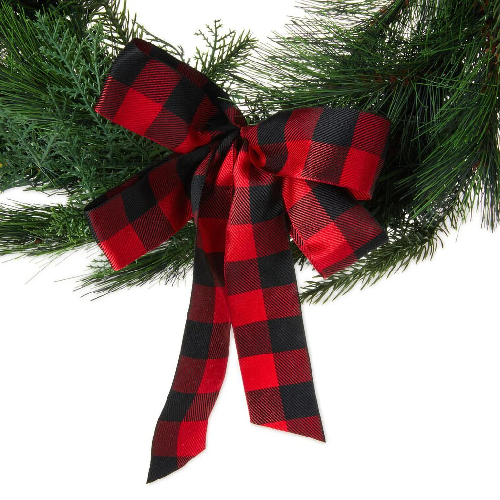 Hallmark : Holly Berry and Pine Faux Floral Wreath, 19" - Image 4