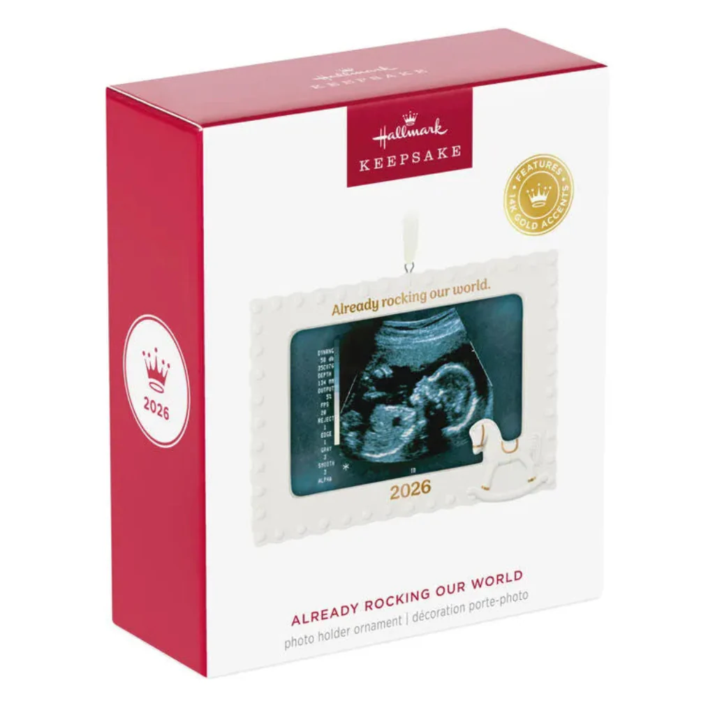 Hallmark : 2026 Keepsake  Already Rocking Our World  Photo Frame Porcelain Ornament (19) - Image 5