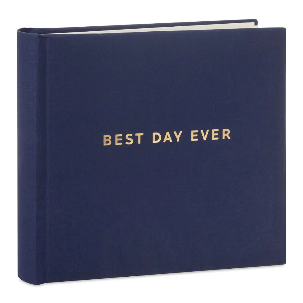 Hallmark : Best Day Ever Gold on Navy Linen Photo Album