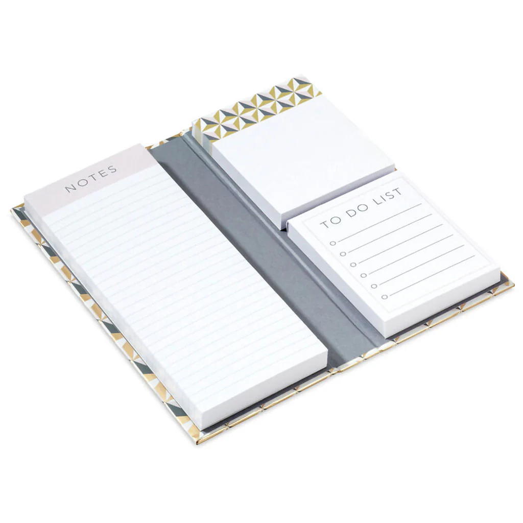 Hallmark : Blush, Pink and Gray Geometric Folio and Memo Pad Set - Image 2