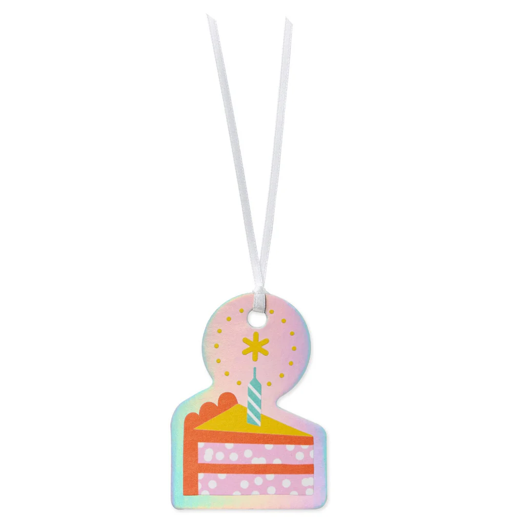 Hallmark : Cake and Candle Die-Cut Gift Tag