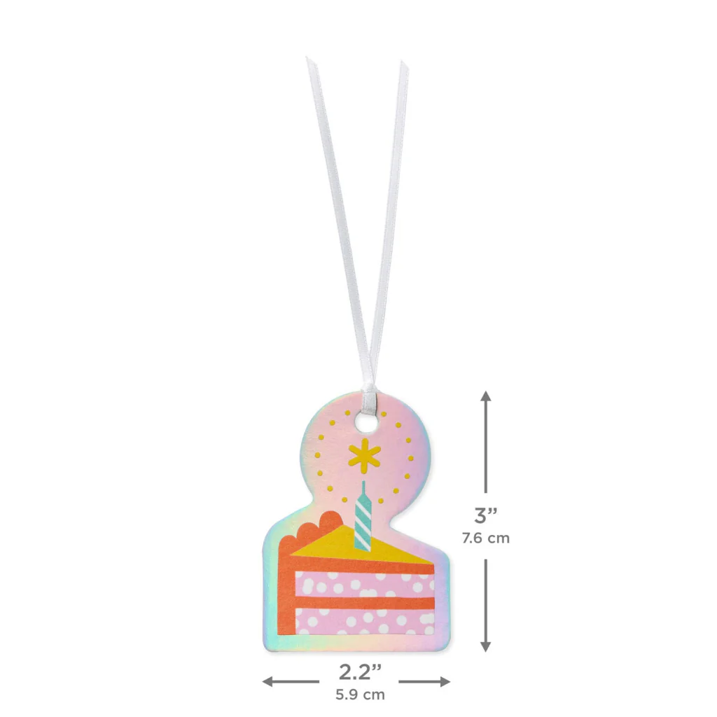 Hallmark : Cake and Candle Die-Cut Gift Tag - Image 4