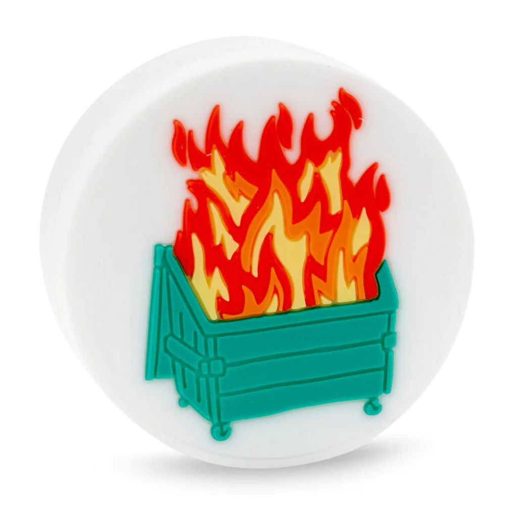 Hallmark : Charmers Dumpster Fire Funny Silicone Charm, 1.75" H