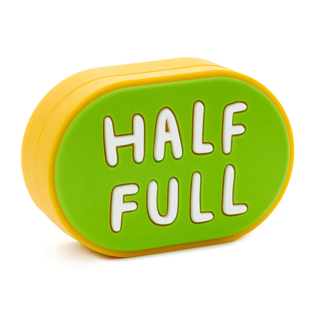 Hallmark : Charmers Half Full/Half Empty Funny Silicone Charm, 1.88" W