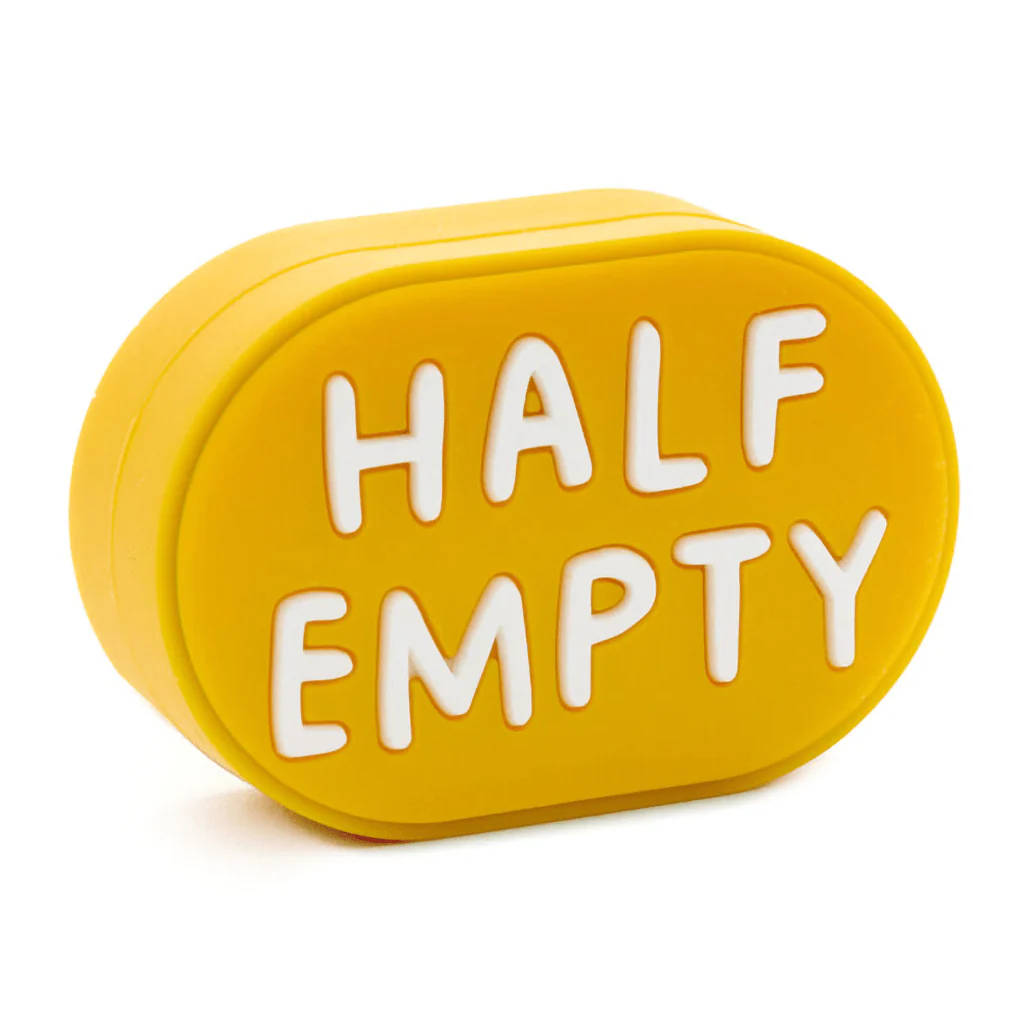 Hallmark : Charmers Half Full/Half Empty Funny Silicone Charm, 1.88" W - Image 2