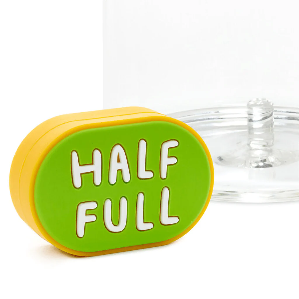 Hallmark : Charmers Half Full/Half Empty Funny Silicone Charm, 1.88" W - Image 3