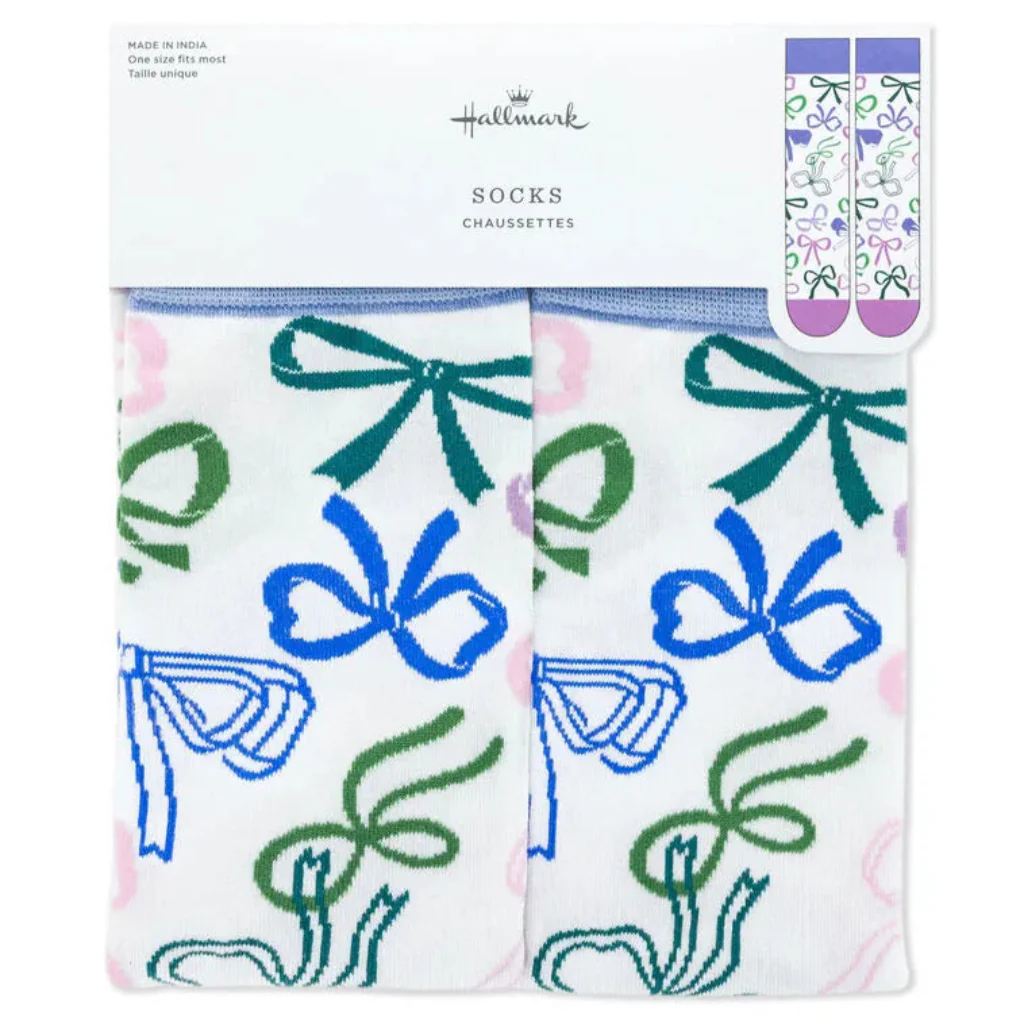 Hallmark : Colorful Bows Novelty Crew Socks
