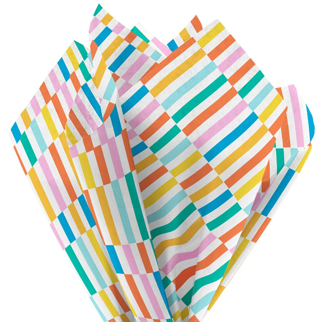 Hallmark : Colorful Broken Lines Tissue Paper, 6 Sheets - Image 2