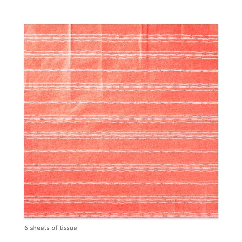 Hallmark : Coral Stripe Tissue Paper, 6 sheets - Image 3