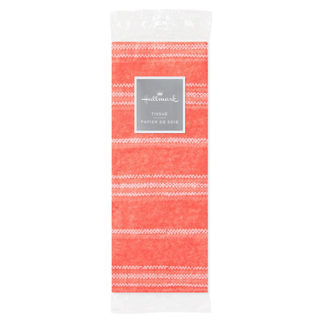 Hallmark : Coral Stripe Tissue Paper, 6 sheets - Image 4
