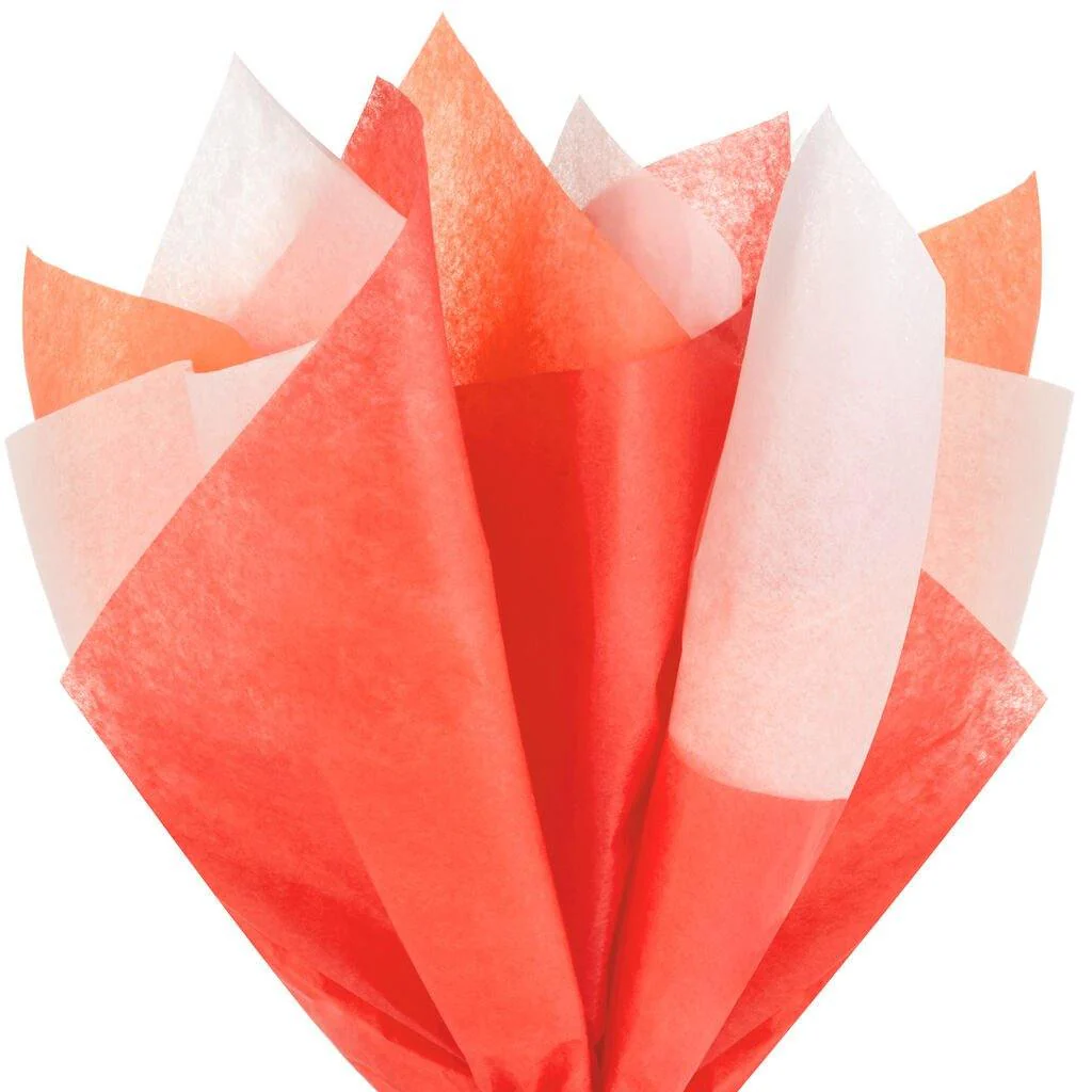 Hallmark : Dark Orange/Coral/Light Pink 3-Pack Tissue Paper, 12 sheets - Image 2