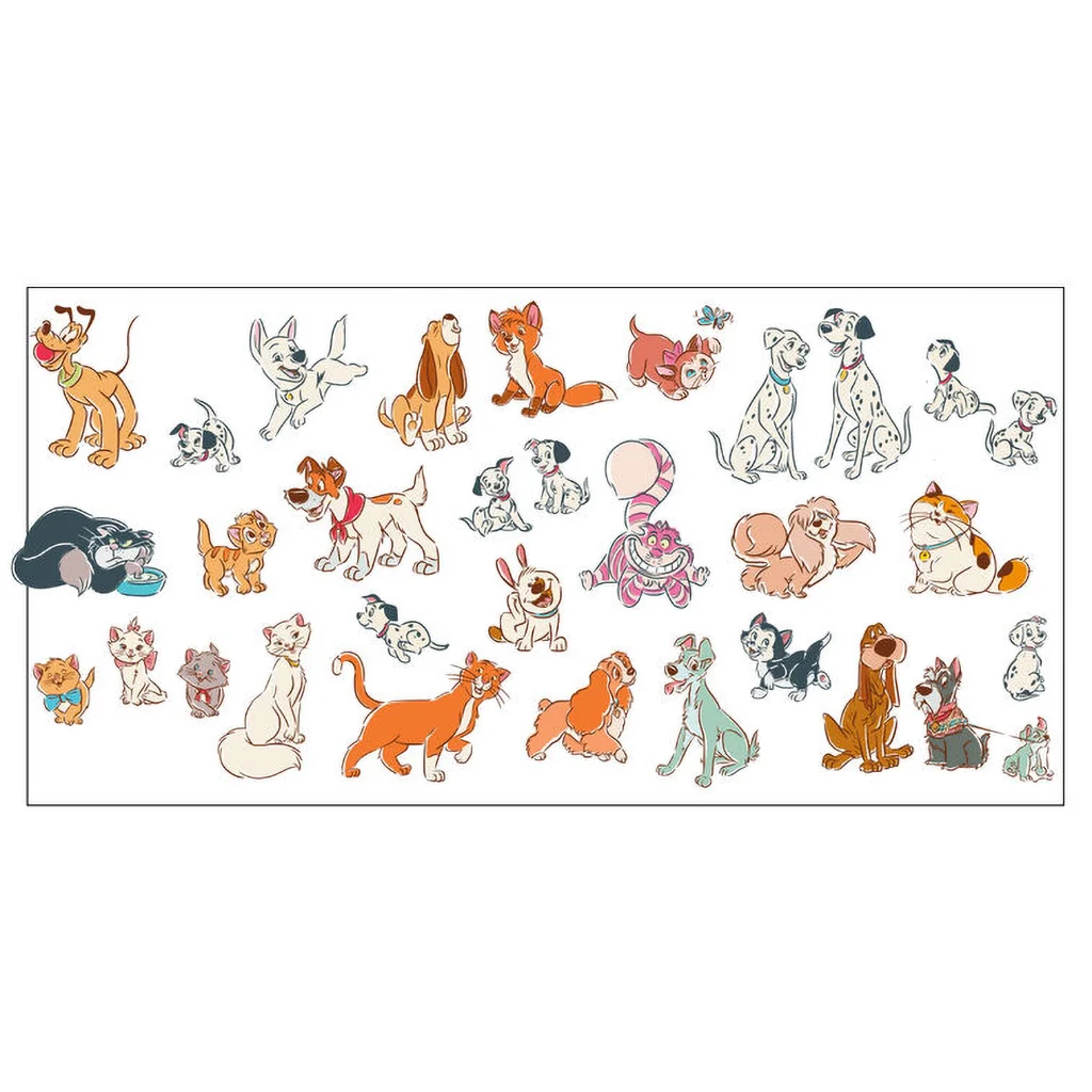 Hallmark : Disney Cats and Dogs Collectible Drinking Glass, 13.5 oz. - Image 2