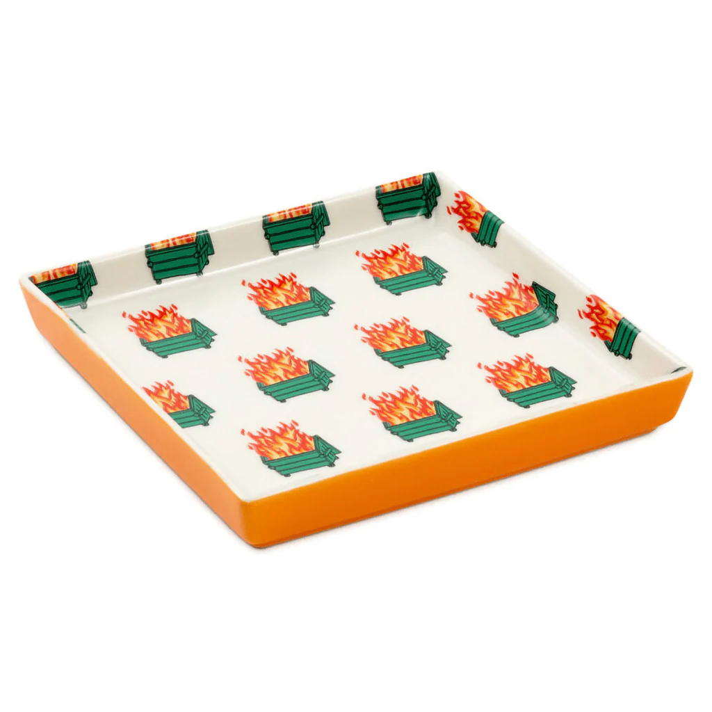 Hallmark : Dumpster Fire Funny Trinket Tray