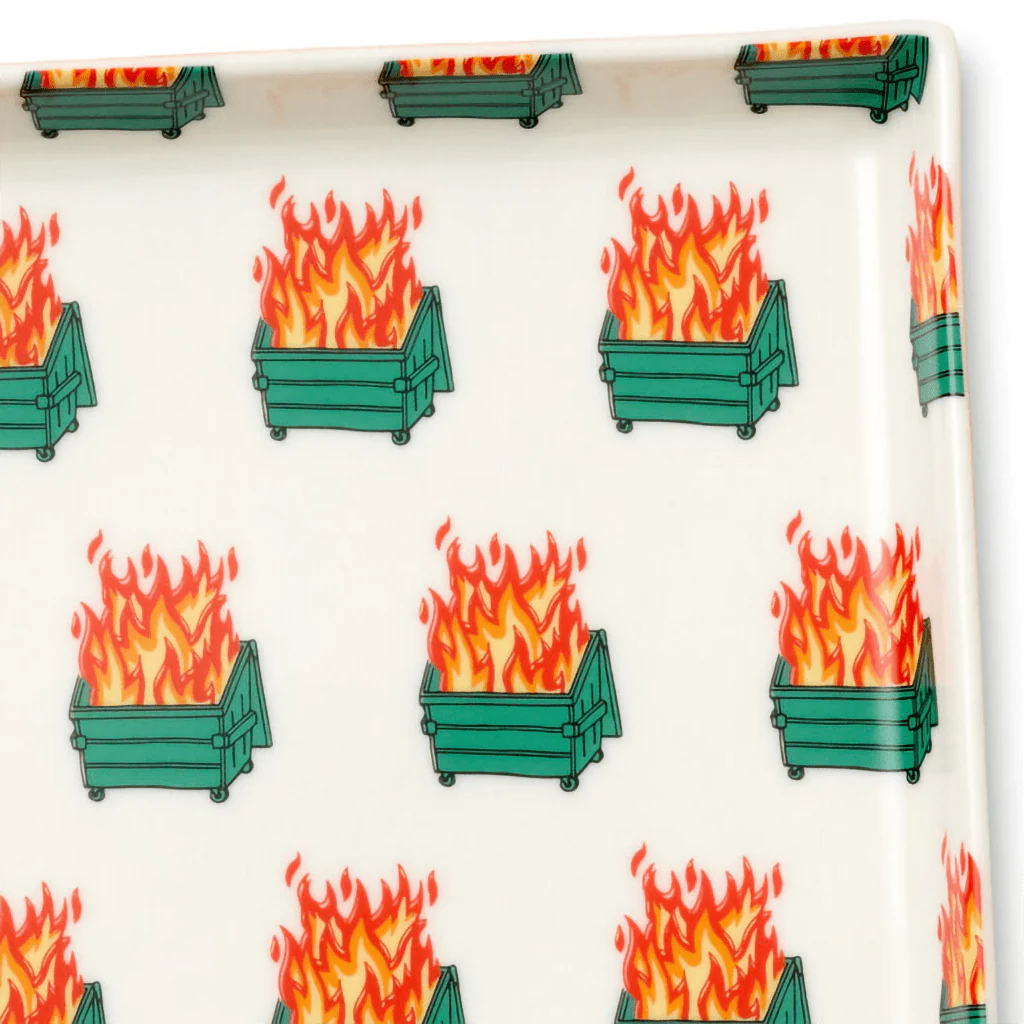 Hallmark : Dumpster Fire Funny Trinket Tray - Image 3