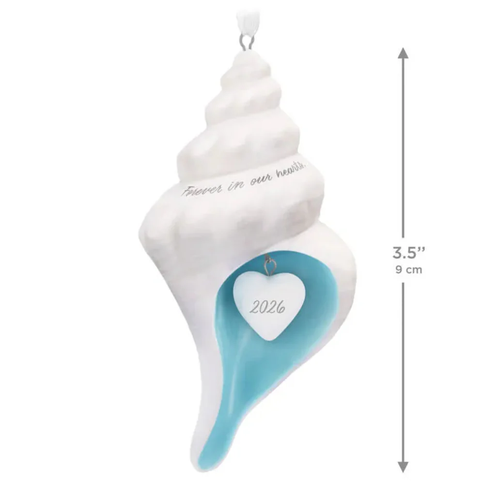 Hallmark : 2026 Keepsake  Forever in Our Hearts Shell Porcelain Ornament (116) - Image 3