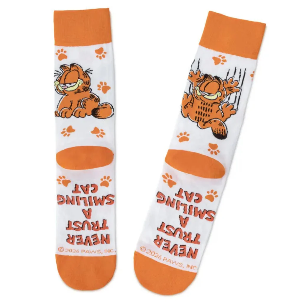 Hallmark : Garfield Poses and Paw Prints Novelty Crew Socks - Image 3