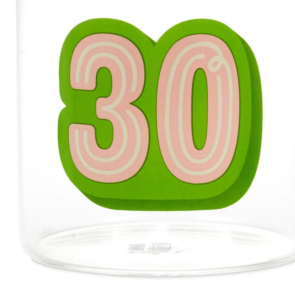Hallmark : Glass 30th Birthday Mug, 17.5 oz. - Image 3