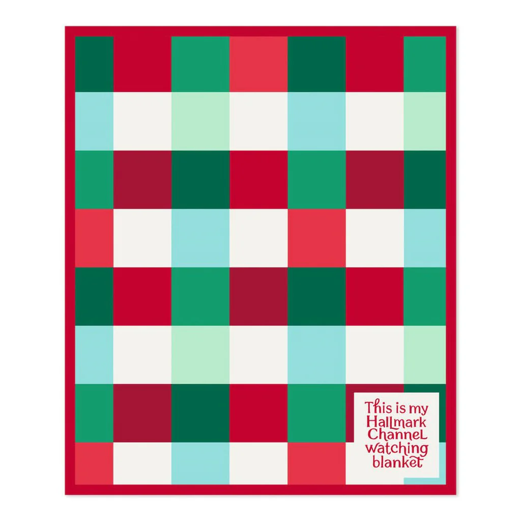 Hallmark : Hallmark Channel Watching Plaid Blanket, 50x60 - Image 3