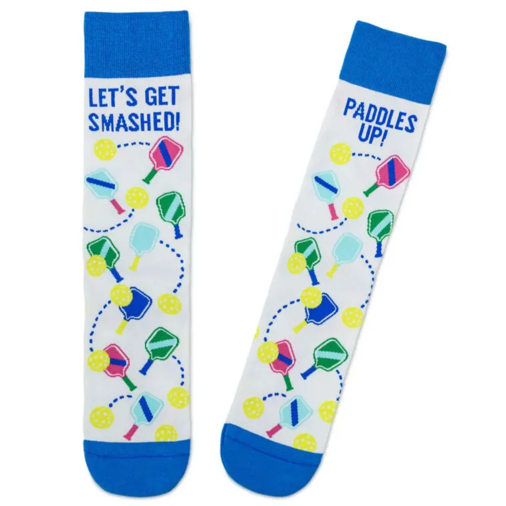 Hallmark : Let's Get Smashed Pickleball Novelty Crew Socks - Image 3
